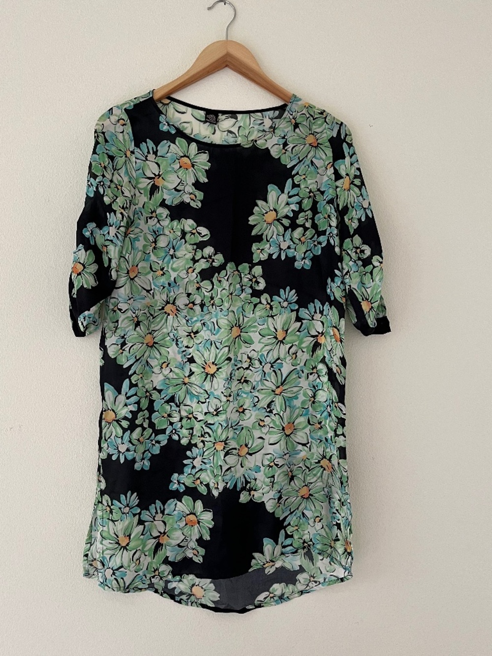 Only Hearts Floral Silk Dress, Size S